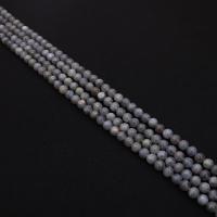 Labradorit Perlen, rund, DIY & verschiedene Größen vorhanden, grau, verkauft per ca. 38 cm Strang