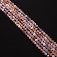 Agate Beads, Cherry Blossom Agate, Round, DIY & different size for choice, mixed colors, Sold Per Approx 38 cm Strand