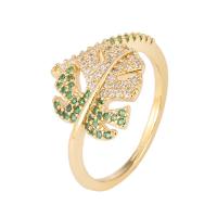 Ring Finger mosiądz, biżuteria moda & dla kobiety & z kamieniem, Szampan, bez zawartości niklu, ołowiu i kadmu, sprzedane przez PC