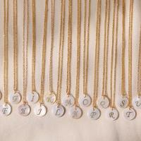 Collar de Latón, metal, con Shell Pearl, con 2.36inch extender cadena, 18K chapado en oro, Joyería & diferentes patrones para la opción & para mujer, dorado, libre de níquel, plomo & cadmio, 17.30mm, longitud aproximado 17.7 Inch, Vendido por UD