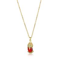 Titanstahl Halskette, verschiedene Stile für Wahl & Micro pave Zirkonia & für Frau, goldfarben, verkauft per ca. 15.75 ZollInch Strang