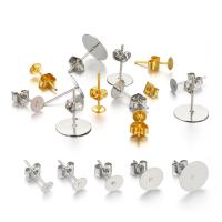 Eisen Ohrring Stecker, DIY & verschiedene Größen vorhanden, keine, frei von Nickel, Blei & Kadmium, 100PCs/Tasche, verkauft von Tasche
