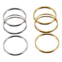 Stainless Steel Ring σύνδεση, 304 από ανοξείδωτο χάλυβα, επιχρυσωμένο, DIY & διαφορετικό μέγεθος για την επιλογή, περισσότερα χρώματα για την επιλογή, 20PCs/τσάντα, Sold Με τσάντα