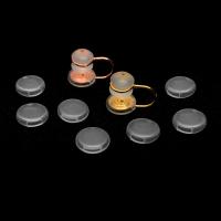 silicone Coussin clip boucle d’oreille, DIY, transparent, 8.70x8.50x2.50mm, 100PC/sac, Vendu par sac