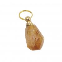 Gemstone Pendants Jewelry Brass with Amethyst & Citrine gold color plated DIY nickel lead & cadmium free 12- Sold By PC