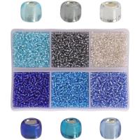 DIY sieraden materiaal, Glazen kralen, met Plastic Box, meer kleuren voor de keuze, 65x19x92mm, Verkocht door box