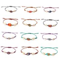Shell Bracelet, with Cotton Thread, Adjustable & different styles for choice & for woman, more colors for choice, Length:Approx 18 cm, Sold By PC