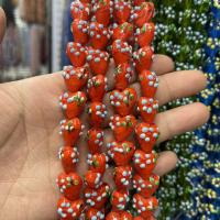 Perles murano faites à la main , chalumeau, coeur, DIY & émail, plus de couleurs à choisir, aboutuff1a14mm~15mm, 26PC/sac, Vendu par sac