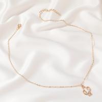 Zinc Alloy smykker halskæde, med 5cm extender kæde, mode smykker & for kvinde & med rhinestone, guld, nikkel, bly & cadmium fri, Længde Ca. 47.5 cm, Solgt af PC