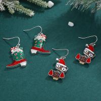 Zinc Alloy Stud Earring plated Christmas Design & fashion jewelry & for woman nickel lead & cadmium free Sold By Pair