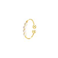 Sterling Silver Jewelry Finger Ring, 925 argento sterlina, with perla in plastica, placcato, per la donna, nessuno, Venduto da PC