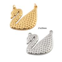 Stainless Steel Animal Pendants 304 Stainless Steel Swan Vacuum Ion Plating DIY Approx 2mm Sold By PC