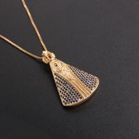 Cubic Zircon Micro Pave Brass Necklace fashion jewelry & micro pave cubic zirconia nickel lead & cadmium free Sold By PC