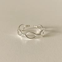 925 Sterling Silver Finger Rings Adjustable & fashion jewelry & for woman nickel lead & cadmium free Sold By PC