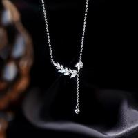 Серебряное ожерелье, Серебро 925 пробы, с 6cm наполнитель цепи, ювелирные изделия моды & Женский, не содержит никель, свинец, длина Приблизительно 40 см, продается PC