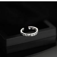 Ezüst ékszer Finger Ring, 925 Ezüst, divat ékszerek & különböző méretű a választás & a nő, nikkel, ólom és kadmium mentes, Által értékesített PC