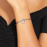 925 Sterling Silver Bangle Bracelet, with Moonstone, fashion jewelry & epoxy gel, nickel, lead & cadmium free, Sold By PC