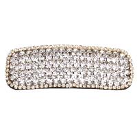 Rhinestone Hair Snap Clip with Zinc Alloy Korean style & for woman Sold By PC