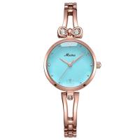 Zinc Alloy Watch Bracelet with Glass Round plated Life water resistant & Chinese movement & for woman & with rhinestone 26mm Sold By PC