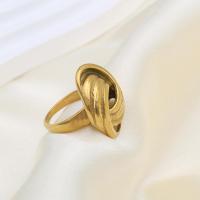 Edelstahl Ringe, 304 Edelstahl, 18K vergoldet, Modeschmuck & verschiedene Größen vorhanden & für Frau, goldfarben, 25mm, verkauft von PC