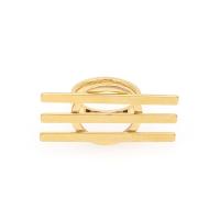 Prst prsten z nerezové oceli, 304 Stainless Steel, módní šperky & různé velikosti pro výběr & pro ženy & dutý, zlatý, 28x20mm, Prodáno By PC