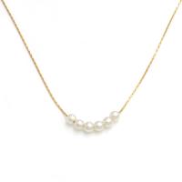 Stainless Steel Jewelry Necklace 304 Stainless Steel with Plastic Pearl with 5cm extender chain 18K gold plated fashion jewelry & for woman 22mm Length Approx 40 cm Sold By PC