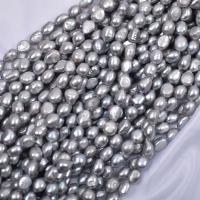 Baroko Kultūringas gėlavandenių perlų karoliukai, Gėlo vandens perlų, Barokas, Pasidaryk pats & skirtingo dydžio pasirinkimo, pilkas, Parduota už Apytiksliai 37 cm Strand