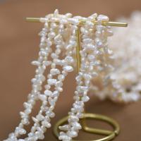 Perles nacres baroques de culture d'eau douce , perle d'eau douce cultivée, DIY & haut percé, blanc, 4-5mm, Vendu par Environ 37-38 cm brin