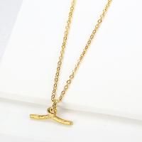 Titanium Steel Necklace, Vacuum Ion Plating, fashion jewelry & for woman, golden, 18mm, Length:Approx 41-46 cm, Sold By PC