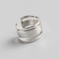 Solidny srebrny pierścień, 925 Srebro, obyty, biżuteria moda & dla kobiety, bez zawartości niklu, ołowiu i kadmu, 12.5mm, średnica wewnętrzna:około 17mm, sprzedane przez PC