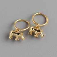 925 Sterling Silver Finger Rings Rhinoceros plated fashion jewelry & for woman nickel lead & cadmium free 20mm Inner Approx 8.5mm Sold By Pair