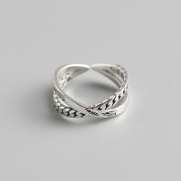Solidny srebrny pierścień, 925 Srebro, biżuteria moda & dla kobiety, bez zawartości niklu, ołowiu i kadmu, 8mm, średnica wewnętrzna:około 17.2mm, sprzedane przez PC