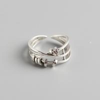 Sterling Silver Κοσμήματα δάχτυλο του δακτυλίου, 925 ασημένιο ασήμι, κοσμήματα μόδας & για τη γυναίκα, νικέλιο, μόλυβδο και κάδμιο ελεύθεροι, 10.5mm, Εσωτερική διάμετρος:Περίπου 17mm, Sold Με PC