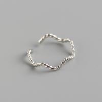 Ezüst ékszer Finger Ring, 925 ezüst, csiszolt, divat ékszerek & a nő, nikkel, ólom és kadmium mentes, 4.6mm,17mm, Által értékesített PC