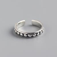 Ezüst ékszer Finger Ring, 925 ezüst, csiszolt, divat ékszerek & a nő, nikkel, ólom és kadmium mentes, 3.8mm,16mm, Által értékesített PC
