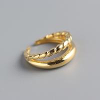 Sterling Silver Nakit Finger Ring, 925 Sterling Silver, pozlaćen, modni nakit & za žene, više boja za izbor, nikal, olovo i kadmij besplatno, 9.5mm,17.2mm, Prodano By PC