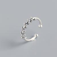 Sterling Silver Κοσμήματα δάχτυλο του δακτυλίου, 925 ασημένιο ασήμι, κοσμήματα μόδας & για τη γυναίκα, νικέλιο, μόλυβδο και κάδμιο ελεύθεροι, 4mm,16.5mm, Sold Με PC