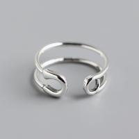 Sterling Silver Κοσμήματα δάχτυλο του δακτυλίου, 925 ασημένιο ασήμι, κοσμήματα μόδας & για τη γυναίκα & κοίλος, νικέλιο, μόλυβδο και κάδμιο ελεύθεροι, 6.3mm,16.5mm, Sold Με PC