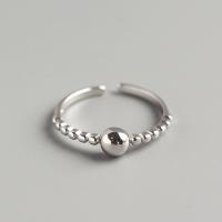 Ezüst ékszer Finger Ring, 925 ezüst, csiszolt, divat ékszerek & a nő, nikkel, ólom és kadmium mentes, 4.7mm,17mm, Által értékesített PC