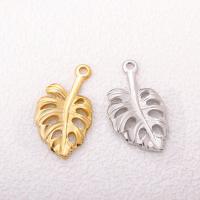 Stainless Steel Pendants 304 Stainless Steel Leaf Vacuum Ion Plating fashion jewelry & DIY Sold By Bag