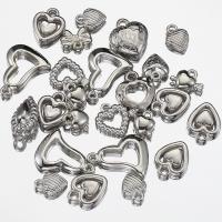 Acrylic Pendants DIY silver color Sold By Bag