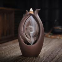 Backflow Incense Burner Purple Clay for home and office Sold By PC