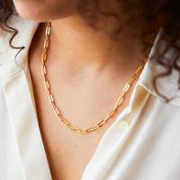 Titanstahl Halskette, plattiert, für Frau, Länge:ca. 42 cm, verkauft von PC