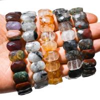 Pulseiras de pedras preciosas, misto de pedras semi-preciosas, joias de moda & materiais diferentes para a escolha, Mais cores pare escolha, comprimento 18 cm, vendido por PC