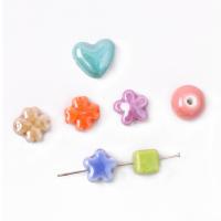 Porslin Smycken Pärlor, DIY & olika storlek för val & olika mönster för val, blandade färger, 10PC/Bag, Säljs av Bag