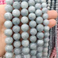 Gemstone Jewelry Beads Aquamarine Round DIY Sold By Strand