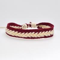 Cadena pulseras tejidas, Tela de algodón, hecho a mano, Joyería & para mujer, más colores para la opción, Vendido por UD