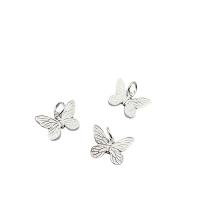 925 Sterling Silver Pendant Butterfly plated DIY Sold By PC