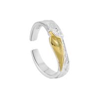 Solidny srebrny pierścień, Srebro 925, Powlekane, dla kobiety, złoty, sprzedane przez PC