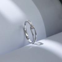 Sterling Silver Κοσμήματα δάχτυλο του δακτυλίου, 925 ασημένιο ασήμι, Ρυθμιζόμενο & κοσμήματα μόδας & για τη γυναίκα, νικέλιο, μόλυβδο και κάδμιο ελεύθεροι, Μέγεθος:7, Sold Με PC